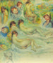 Studier af Pierre Renoir af hans mor Aline Charigot nøgne og landskab - Pierre-Auguste Renoir — visning af kunstværket