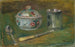 Sukkerkrus, kop, ske og kniv - Pierre-Auguste Renoir — visning af kunstværket