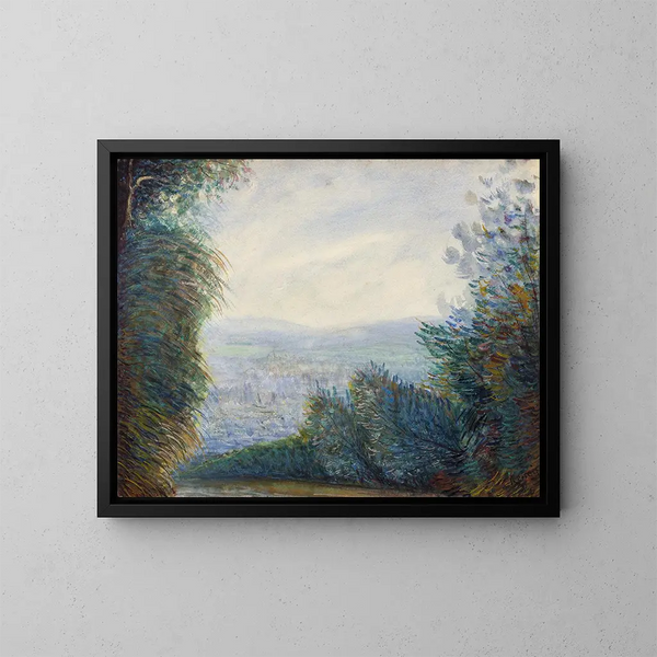 La vallée d'Auvers sur l'Oise - Pierre-Auguste Renoir — indrammet kunstværk på væggen