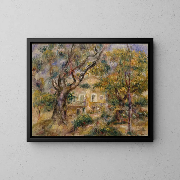 La Ferme aux Collettes à Cagnes - Pierre-Auguste Renoir — indrammet kunstværk på væggen
