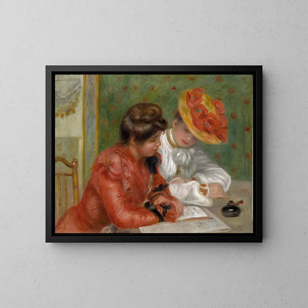 La Lettre - Pierre-Auguste Renoir — indrammet kunstværk på væggen