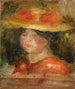 Tête de femme en chapeau - Pierre-Auguste Renoir — visning af kunstværket