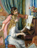 To unge piger ved klaveret - Pierre-Auguste Renoir — visning af kunstværket