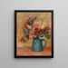 Vase of Flowers Vase de fleurs - Pierre-Auguste Renoir — indrammet kunstværk på væggen