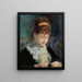 Woman Crocheting Femme faisant du crochet - Pierre-Auguste Renoir — indrammet kunstværk på væggen