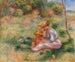 Kvinde og barn i græsset - Pierre-Auguste Renoir — visning af kunstværket