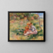 Kvinde og barn i græsset - Pierre-Auguste Renoir — indrammet kunstværk på væggen