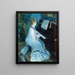 Kvinde ved klaver - Pierre-Auguste Renoir — indrammet kunstværk på væggen
