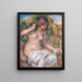 Kvinde om foråret - Pierre-Auguste Renoir — indrammet kunstværk på væggen