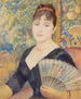 Kvinde med vifte - Pierre - Auguste Renoir — visning af kunstværket
