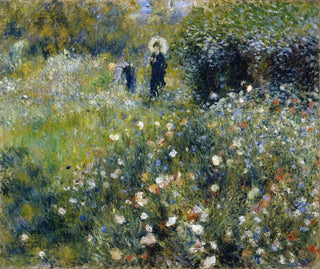 Kvinde med paraply i en have - Pierre-Auguste Renoir — visning af kunstværket