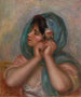 den unge kvinde, der justerer sin ørestik - Pierre-Auguste Renoir — visning af kunstværket