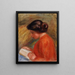 Young Woman Reading Jeune femme lisant buste - Pierre-Auguste Renoir — indrammet kunstværk på væggen