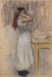 Unge kvinde ved sit toiletbesøg - Pierre-Auguste Renoir — visning af kunstværket
