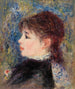 Young Woman with Rose Jeune fille à la rose - Pierre-Auguste Renoir — visning af kunstværket