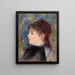 Young Woman with Rose Jeune fille à la rose - Pierre-Auguste Renoir — indrammet kunstværk på væggen