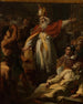 Saint Ambroise, der redder en ariansk præst fra folkets raseri - Pierre-Augustin Vafflard — visning af kunstværket