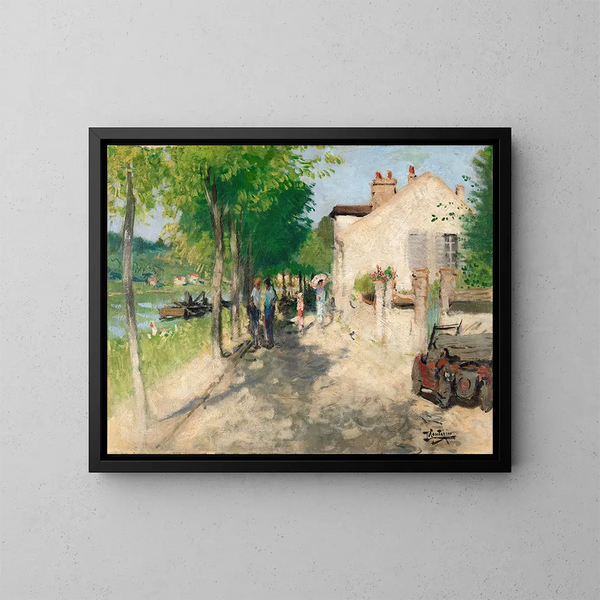 Le quai de la Croix-Blanche - Pierre-Eugène Montzin — indrammet kunstværk på væggen