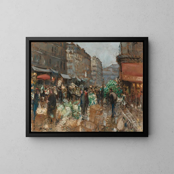 Les Halles anciennes - Pierre-Eugène Montzin — indrammet kunstværk på væggen