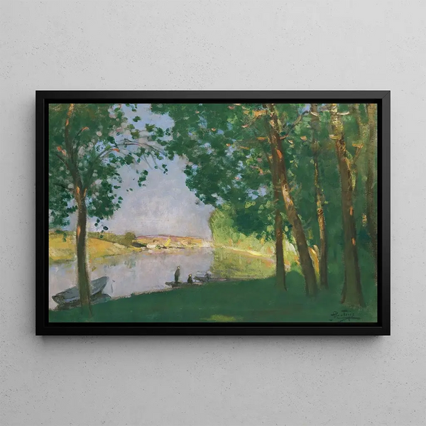 PierreEugne Montzin - Moret Sur Loing Bord De Rivire.webp
