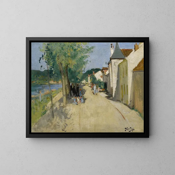 Quai Saint-Mammes - Pierre-Eugène Montzin — indrammet kunstværk på væggen
