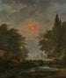 Landskab i klassisk stil med vandfald - Pierre - Henri de Valenciennes — visning af kunstværket