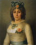 Portræt af kvinde tidligere identificeret som Anne-Josèphe Théroigne de Méricourt - Pierre-Nicolas Selles — visning af kunstværket