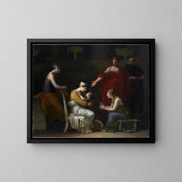 Andromaque og Astyanax - Pierre-Paul Prud'hon — indrammet kunstværk på væggen
