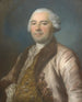 Portrait af en mand i gammel rosa habit foret med pels - Pierre Bernard — visning af kunstværket