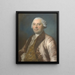 Portrait af en mand i gammel rosa habit foret med pels - Pierre Bernard — indrammet kunstværk på væggen
