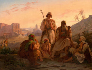 Pierre Bonirote - The evenings prayer Shepherds in the ruins of the theater of Herod Atticus at the foot of the Acropolis Athens.webp