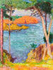 Bord de havet, fyrretræer og røde klipper - Pierre Bonnard — visning af kunstværket
