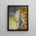 Kvinde, der kommer ud af badet - Pierre Bonnard — indrammet kunstværk på væggen