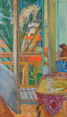 La porte-fenêtre avec chien - Pierre Bonnard — visning af kunstværket