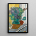 Lilas mauve i et vase af gul og grøn ler - Pierre Bonnard — indrammet kunstværk på væggen