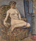 Model i en lænestol - Pierre Bonnard — visning af kunstværket