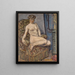 Model i en lænestol - Pierre Bonnard — indrammet kunstværk på væggen