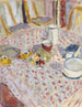 naturtro på et ternet rødt bord - Pierre Bonnard — visning af kunstværket