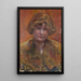 Portrait af ung pige studeret - Pierre Bonnard — indrammet kunstværk på væggen