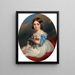 Portrait af Marie Barthélemy 1838 1858 - Pierre Louis Alexandre Abel Terral — indrammet kunstværk på væggen