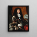 Louis XIV med sort paryk og rustning - Pierre Mignard — indrammet kunstværk på væggen