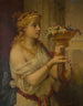 en ung pige med blomster - Pierre Olivier Joseph Coomans — visning af kunstværket