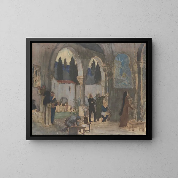 Inspiration chrétienne - Pierre Puvis de Chavannes — indrammet kunstværk på væggen