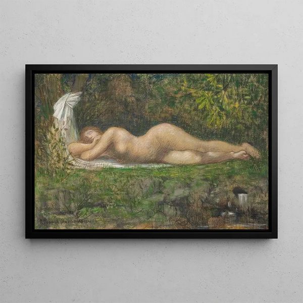 La Source - Pierre Puvis de Chavannes — indrammet kunstværk på væggen