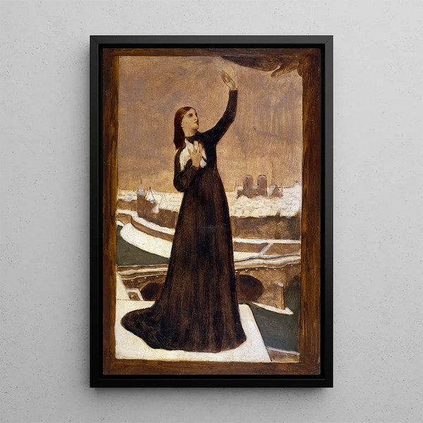 Le Pigeon voyageur - Pierre Puvis de Chavannes — indrammet kunstværk på væggen