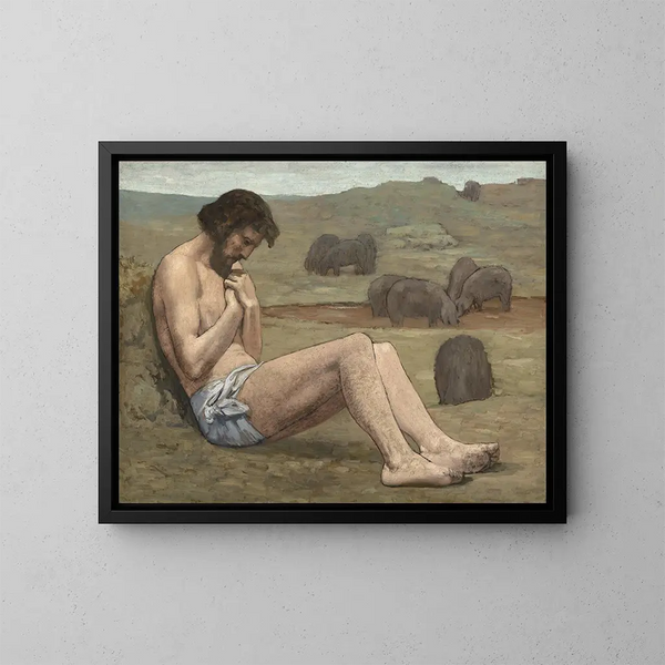 den fortabte søn - Pierre Puvis de Chavannes — indrammet kunstværk på væggen