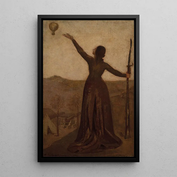 Studie for Ballon - Pierre Puvis de Chavannes — indrammet kunstværk på væggen