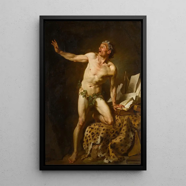 Studie for Saint Jerome - Pierre Subleyras — indrammet kunstværk på væggen