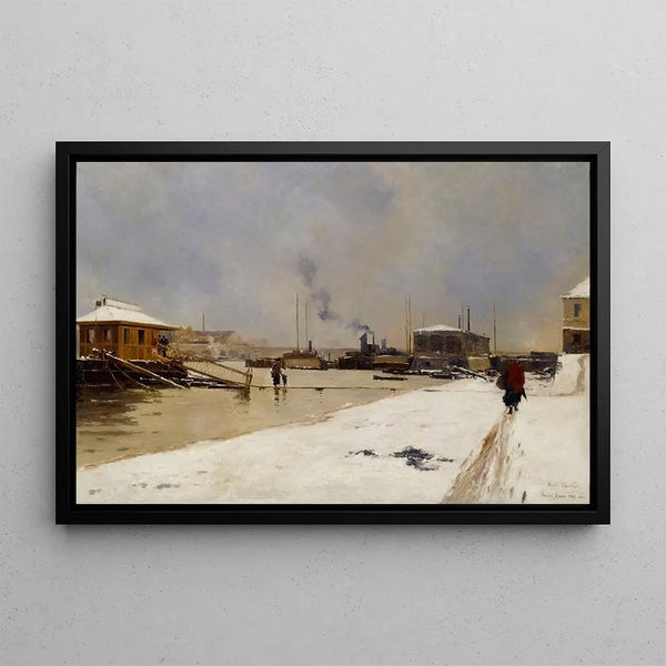 Pierre Vauthier - Le bas port du pont de Tolbiac pendant la crue.webp