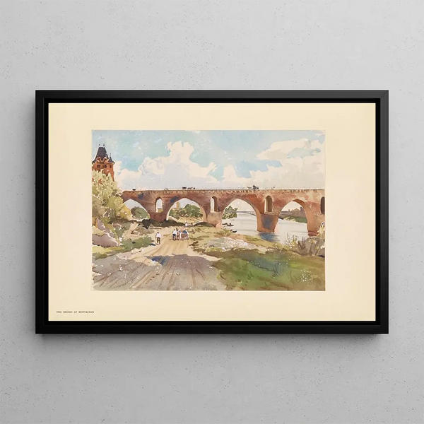Le Pont à Montauban - Pierre Vignal — indrammet kunstværk på væggen